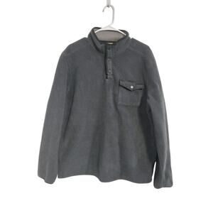 Telluride Clothing Company Mens Long Sleeve Pocket Snap Gray Fleece Size XL